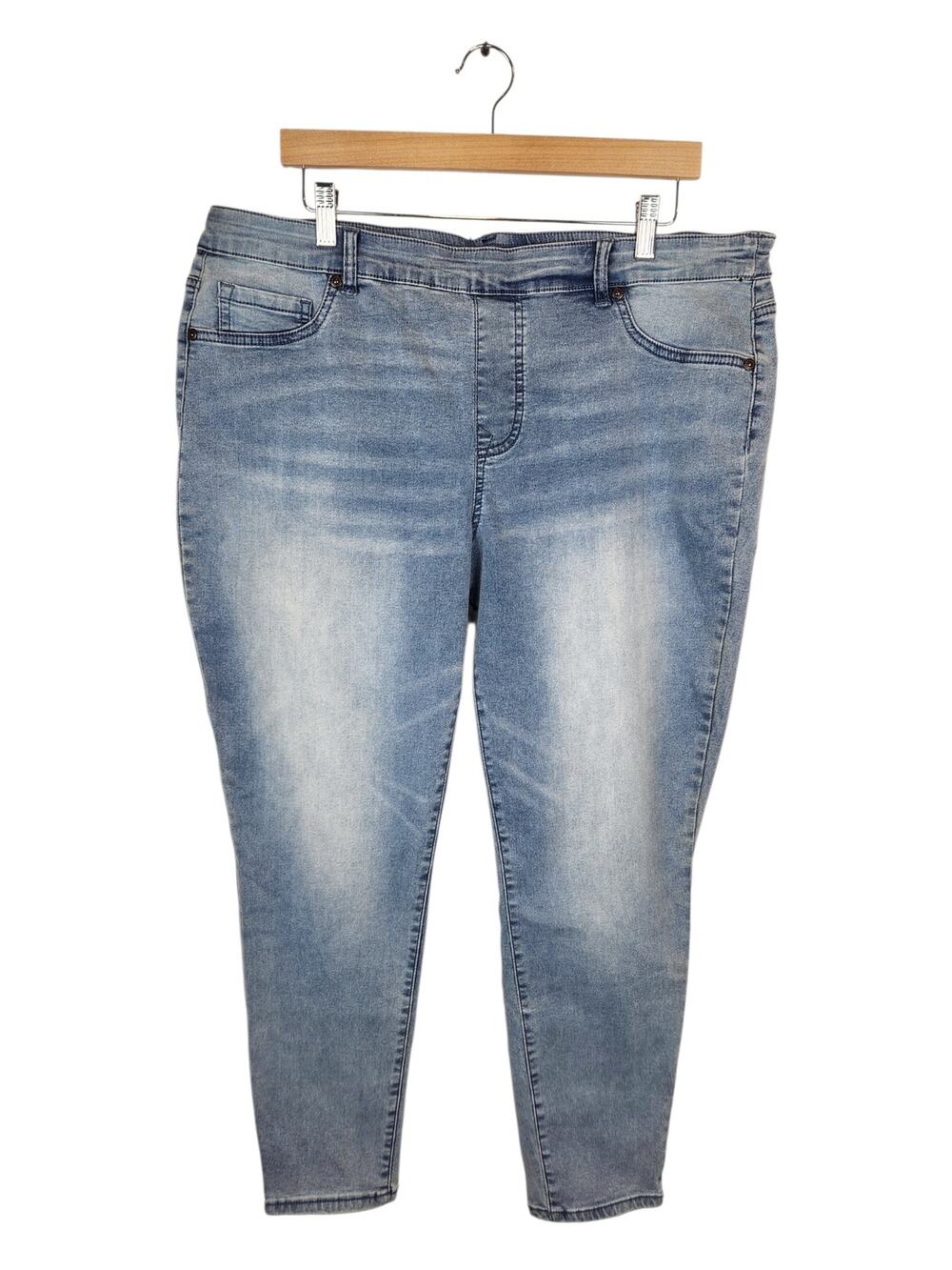 DG2 Diane Gilman Pull On Stretch Denim Skinny Jeans Blue Women's Size P1X